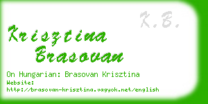 krisztina brasovan business card